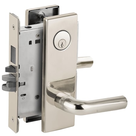 Schlage Entrance Mortise Lock with Deadbolt, 02N Design, Bright Chrome L9453P 02N 625